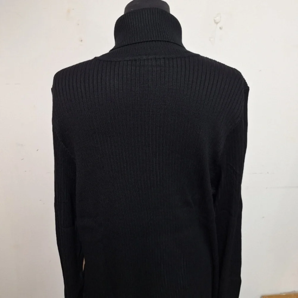 NWT! Women's Long Sleeve Bodycon Sweater Turtleneck Dress, Black - Picture 6 of 8